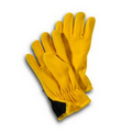 Gold Fleece Zipper Gloves